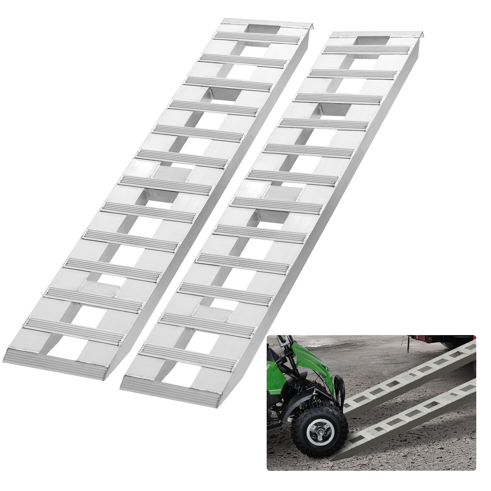 Aluminium Loading Ramps For Vehicles 6000 Lbs Capacity Set_voghion.com
